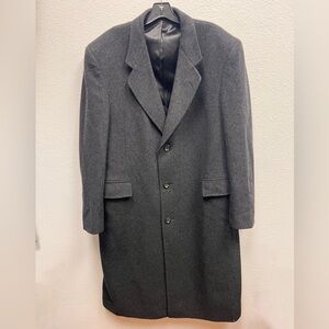 Silver Cloud Vintage Cashmere Charcoal Gray Long Coat Size 44L